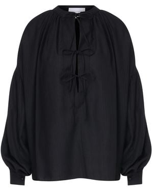 NAZLI CEREN Eve Cotton Shirt - Black