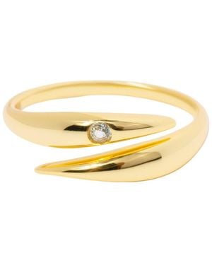 Little Sky Stone 14K Gold Vermeil Twisted Gemstone Ring - Metallic