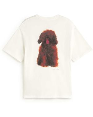 Thinking Mu Pet Portrait Aaron T-Shirt - White