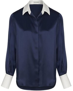 The Summer Edit Naomi Slim Fit Shirt - Blue