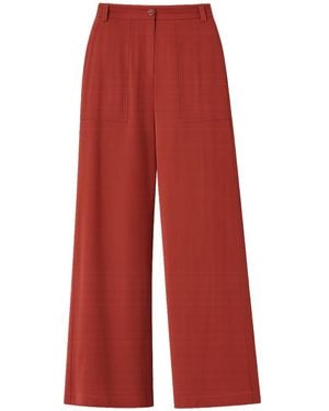 Yumi' Linen Mix Trousers - Red