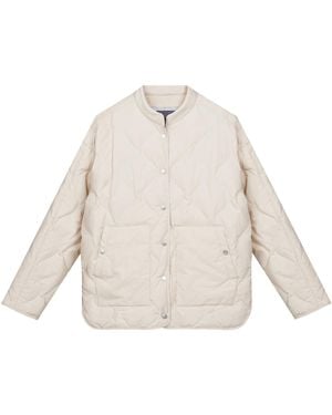 InAvati Neutrals Oversized Milk Shade Down Jacket - White