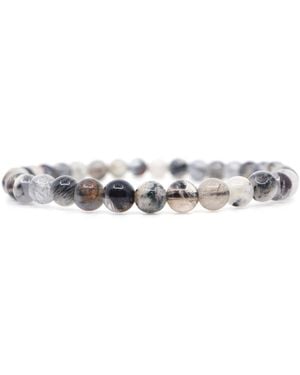 Shar Oke Rutilated Quartz Beaded Bracelet - Metallic