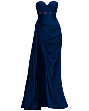 Angelika Jozefczyk Satin Corset Evening Gown Napoli - Blue