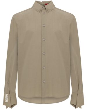 Pcfg Neutrals Pure Cotton Woven Shirt Fit Patch - Natural