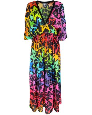 Any Old Iron New Star Sequin Neckline Kaftan Dress - White