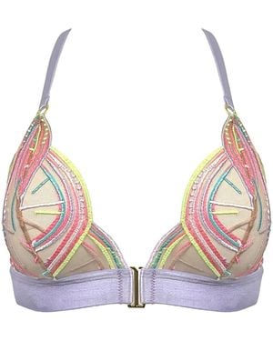 Somewhere Never Miami Nice Triangle Bralette - Pink