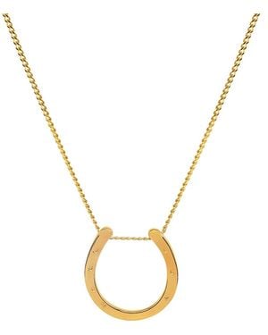 Katie Mullally Horseshoe Pendant & Chain - Metallic