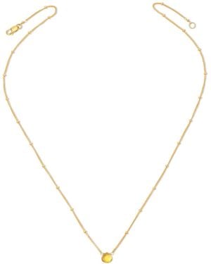 Heather Hawkins Jewelry Satellite Tiny Gemstone Necklace - Metallic