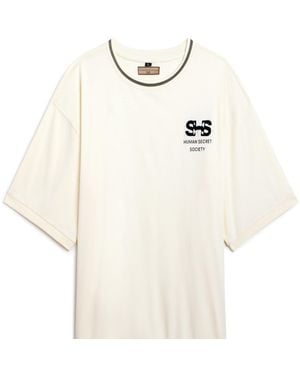 Human Secret Society Neutrals Milky Way Cotton Silk. Cream - White
