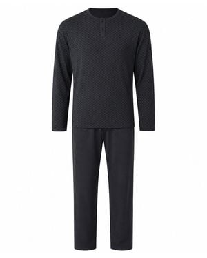 Zd - Zero Defects Long Modal Pyjamas Damier - Blue