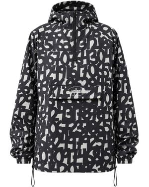 mysimplicated Water Repellent Windbreaker Numbers Design W - Black