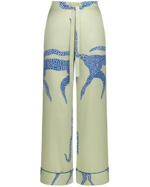 Pola Brand Silk Pyjama Bottoms - Green