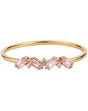 Belinda Jewelz Tourmaline Full Baguette Birthstone Ring - Pink