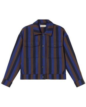 Thinking Mu Striped Totenham Frans Jacket - Blue