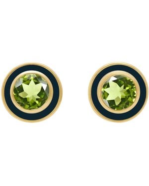 Augustine Jewels Peridot Enamel Earrings - Green