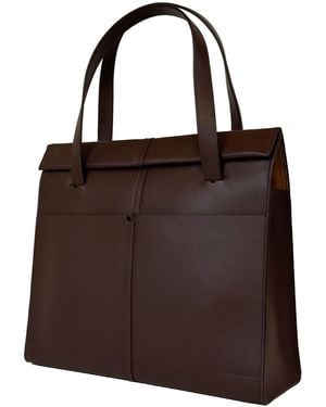 godi. The Roon Top Handle Leather Bag - Brown