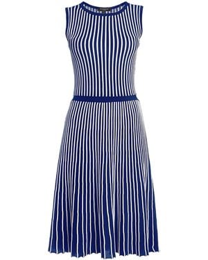 Rumour London Sienna Blue Striped Fit-and-flare Dress