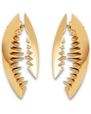 Kasun Shark Bite Earrings - Metallic