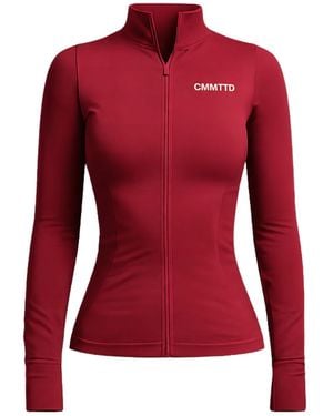 Cmmttd Seamless Sculpt Zip-Up Jacket - Red