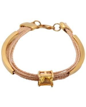 Nart Nature Making Art The Square Buriti Natural Fibre Bracelet - Metallic
