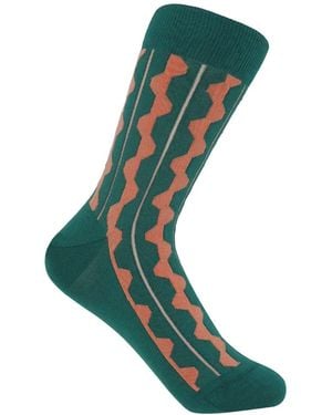 Peper Harow - Made in England Groove Socks – - Green