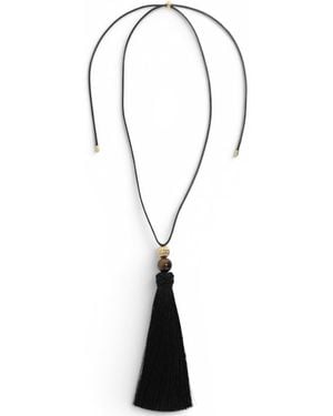 Miss Cecilia Sable Tassel Necklace - Metallic