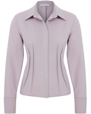 Maan Istanbul Concealed Button Up Shirt - Purple