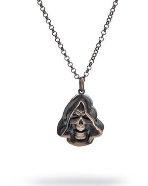 Ebru Jewelry Grim Reaper Sterling Necklace - White