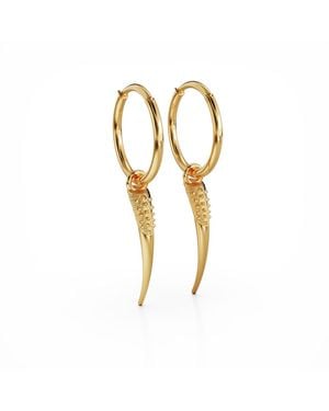 Linda Fiore Horn Earrings Vermeil - Metallic