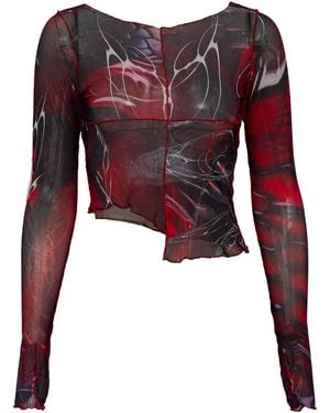 Paloma Lira Blood Tattoo Top - Red