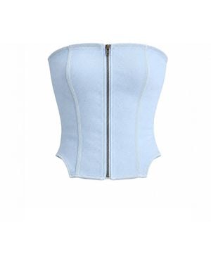 Luroq London Contour Denim Bustier - Blue