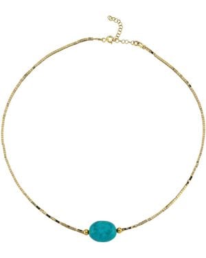 LINYA JEWELLERY Delphi Stone Hematite Necklace - Metallic