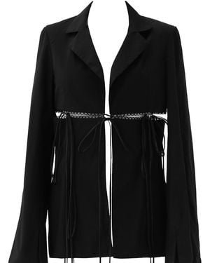 La Musa Heart Blazer - Black