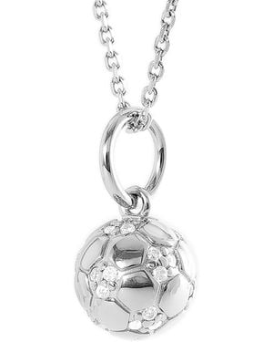 Hye Jane Jewelry Beckham Soccer Charm Necklace - White