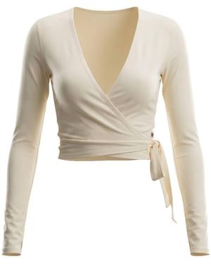 Be Athletica The Ultimate Ballet Wrap-Top - White