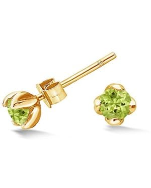 Dower & Hall Peridot Orissa Studs - Metallic