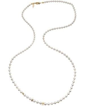 Farra Timeless Freshwater Pearls Long Necklace - White