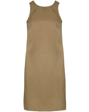 Conquista Above-Knee Relaxed Tencel Jacquard Dress - Natural