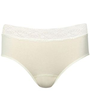 Zd - Zero Defects Neutrals Atenea High-Waist Lace Brief – Softness With Soy Fibre - White