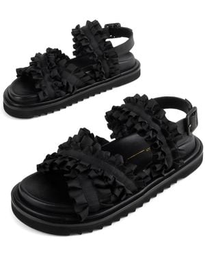 INTENTIONALLY ______ Bestfriend Ribbon Sandal - Black