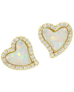 KAMARIA Amore Heart Stud Earrings - Metallic