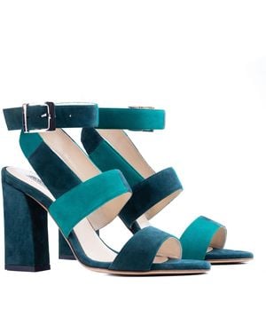 Rosamund Muir London Stefana Villa Borghese Heel Sandals - Blue