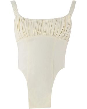 28Natelier Ruched Top - White