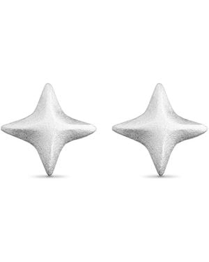 7879 925 Mini Star Stud Earrings - White