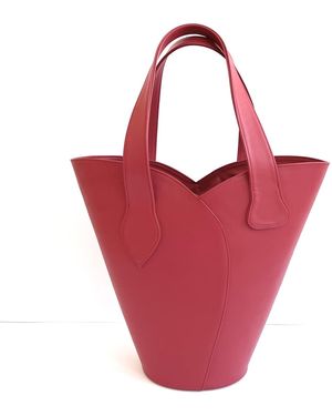 Tarea Studio Oh Lala Tote Leather Bag - Red