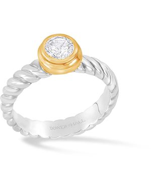 Dower & Hall Lab Grown Sapphire Twist Twinkle Ring - Metallic