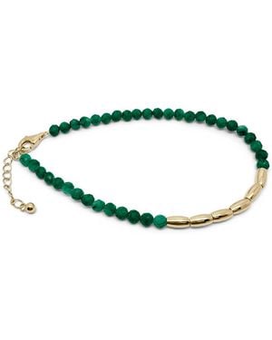 Clemence Wren Gemstone Nugget Bracelet - Green