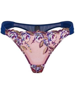 House of Silk Marien Tulle Thong - Blue