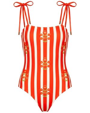 Jessie Zhao New York Passion Garden Reversible One Piece Swimsuit - Red
